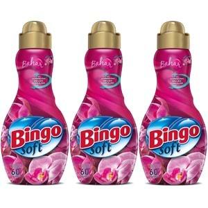 Bingo Soft Çamaşır Yumuşatıcı Konsantre 1440ML Bahar (3 Lü Set)