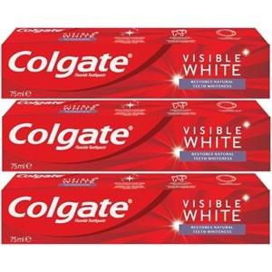 Colgate Diş Macunu 75ML Visible White/Görünür Beyazlık (3 Lü Set)