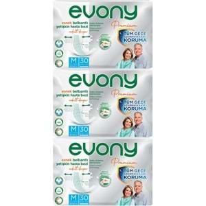 Evony Premium Hasta Bezi Yetişkin Bel Bantlı Tekstil Yüzey M-Orta 90 Adet
