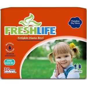 Fresh Life Hasta Bezi Çoçuklar İçin Bel Bantlı Tekstil Yüzeyli XS-Ekstra Küçük 90 Adet (3PK*30)