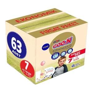 Goon Premium Soft Külot Bebek Bezi Beden:7 (18-30Kg) XX Large 63 Adet Ekonomik Fırsat Pk