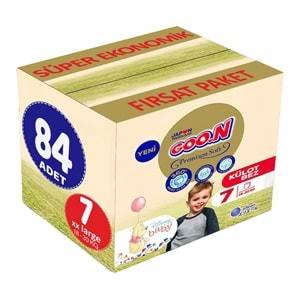 Goon Premium Soft Külot Bebek Bezi Beden:7 (18-30Kg) XX Large 84 Adet Süper Ekonomik Fırsat Pk