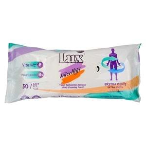 Lüx Hasta Vücut Temizleme Islak Mendil Havlu 50 Yaprak XL (6 Lı Set)