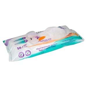 Lüx Hasta Vücut Temizleme Islak Mendil Havlu 50 Yaprak XL (24 Lü Set)