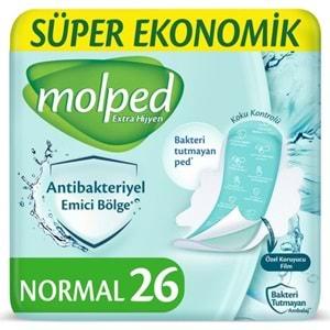 Molped Antibakteriyel Hijyenik Ped Normal 52 Adet Süper Ekonomik Pk (2PK*26)