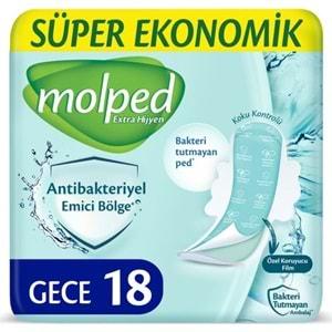 Molped Antibakteriyel Hijyenik Ped Süper Eko Pk Normal + Uzun + Gece 64 Adet Karma Pk