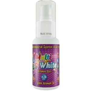 Multi White Diş Macunu 50ML Çilek Aromalı Bol Vitaminli (0-10 Yaş) (5 Li Set)