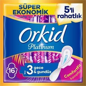 Orkid Platinum Hijyenik Ped Karma 4 Lü Set (24+20+16+14) 74 Ad (Uzun/Normal/GeceGündüz/Gece Extra)