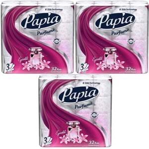 Papia Tuvalet Kağıdı (3 Katlı) 96 Lı Pk (3PK*32) Egzotik Parfümlü