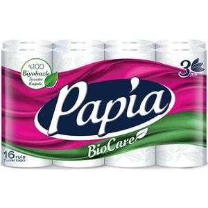 Papia Tuvalet Kağıdı (3 Katlı) 128 Li Pk Bio Care (8PK*16)