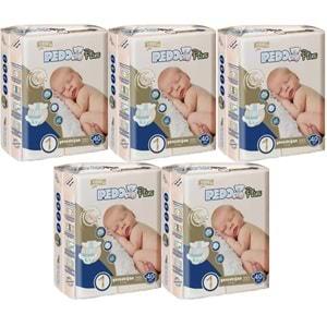 Pedo Plus Bebek Bezi Beden:1 (2-5KG) Yeni Doğan 200 Adet Jumbo Mega Pk