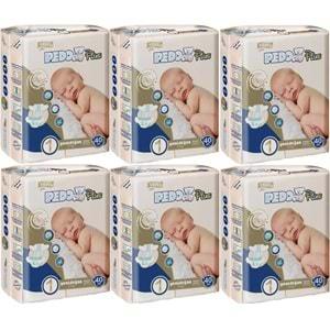 Pedo Plus Bebek Bezi Beden:1 (2-5KG) Yeni Doğan 240 Adet Jumbo Avantaj Pk