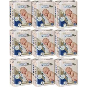 Pedo Plus Bebek Bezi Beden:1 (2-5KG) Yeni Doğan 360 Adet Jumbo Ekstra Pk