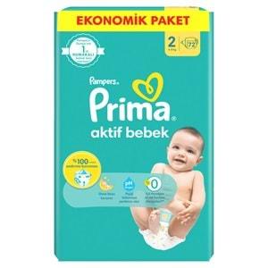 Prima Bebek Bezi Beden:2 (4-8Kg) Mini 288 Adet Süper Ekonomik Fırsat Pk
