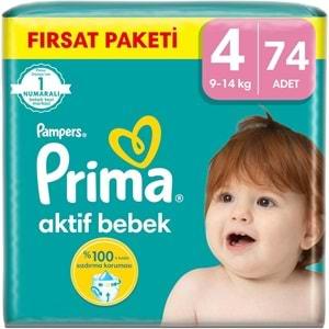 Prima Bebek Bezi Beden:4 (9-14KG) Maxi 370 Adet Mega Fırsat Pk