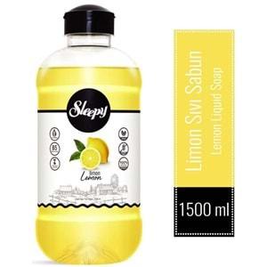 Sleepy Sıvı Sabun 1500ML Karma Grape/Üzüm-Lemon/Limon-Fig/İncir-Strawberry/Çilek (12 Li Set)