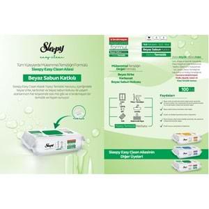 Sleepy Easy Clean Yüzey Temizlik Havlusu 100 Yaprak Plastik Kapaklı (8 Li Set) 800 Yaprak