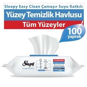 Sleepy Easy Clean Yüzey Temizlik Havlusu 100 Yaprak Çamaşır Suyu Etkili (4 Lü Set) 400 Yaprak