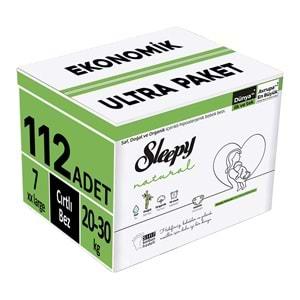 Sleepy Bebek Bezi Natural Beden:7 (20-30KG) XX Large 112 Adet Ekonomik Ultra Pk