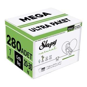 Sleepy Bebek Bezi Natural Beden:7 (20-30KG) XX Large 280 Adet Mega Ultra Pk
