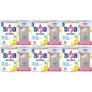 Sma Optipro 800GR No:3 Devam Sütü (1-3 Yaş) (Alıştıma Bardağı Hediyeli) (6 Lı Set)