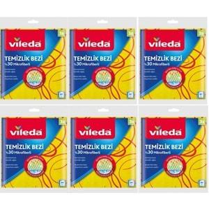 Vileda %30 Mikrofiberli Mutfak Bezi Sarı (Paket İçi 3 Lü Pk) (6 Lı Set)