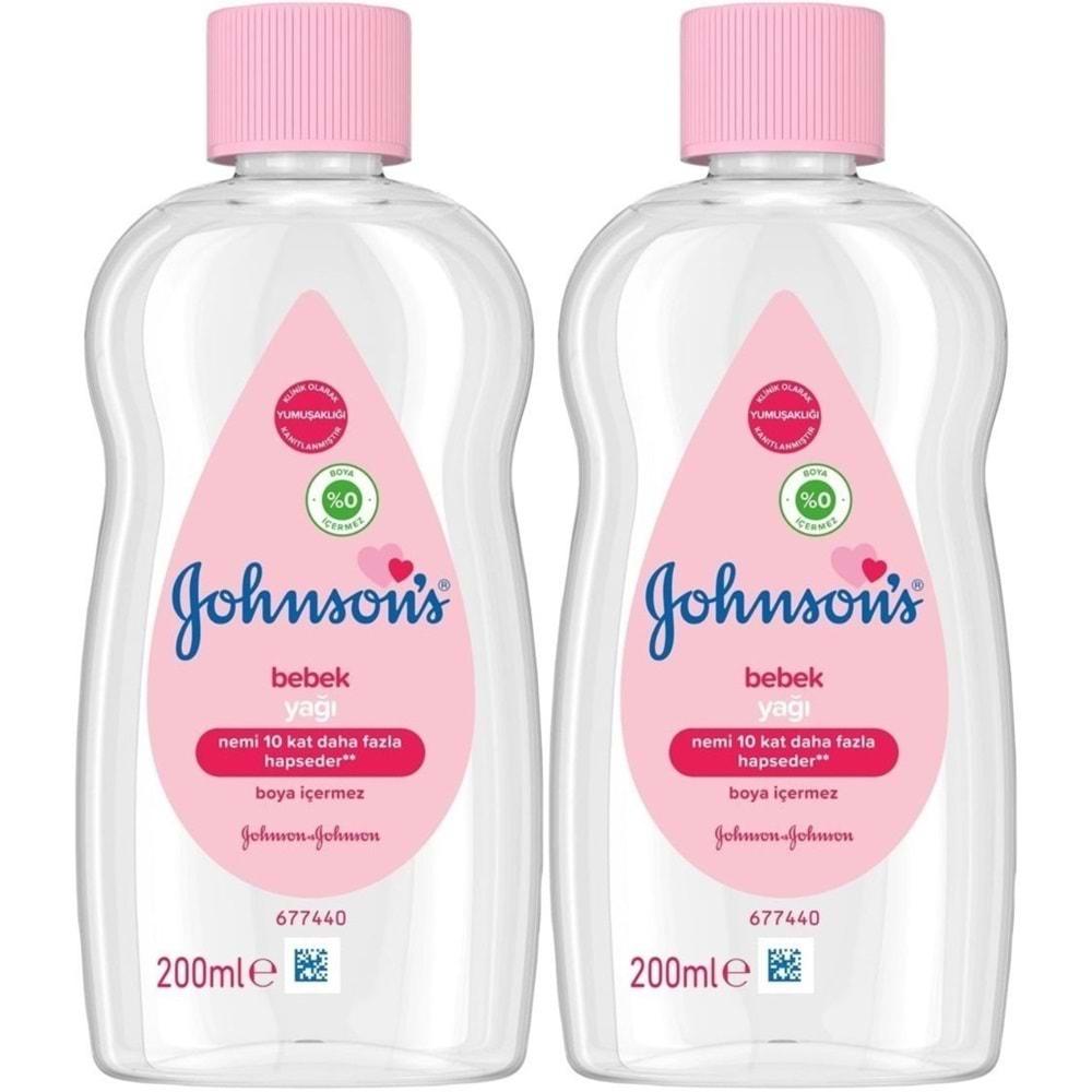 Johnsons Baby Bebek Yağı 200ML Nemlendirici (Pembe) (2 Li Avantaj Pk)