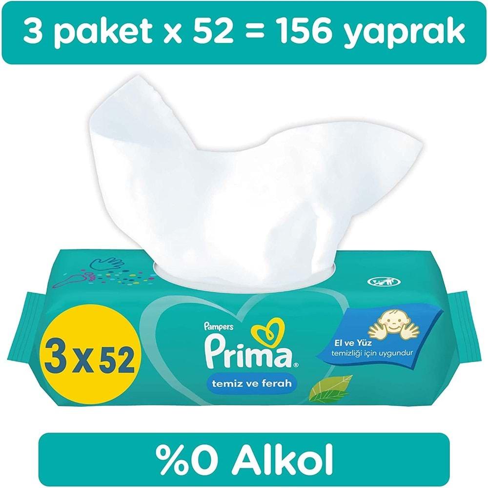 Prima Islak Havlu Mendil Temiz ve Ferah (Bitki Bazlı) 27 Li Set (9PK*3) 1404 Yaprak