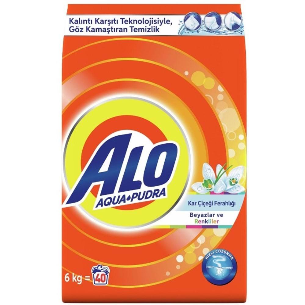 Alo Matik Toz Çamaşır Deterjanı 6KG Kar Çiçeği Ferahlğı / Renkliler ve Beyazlar (40 Yıkama)