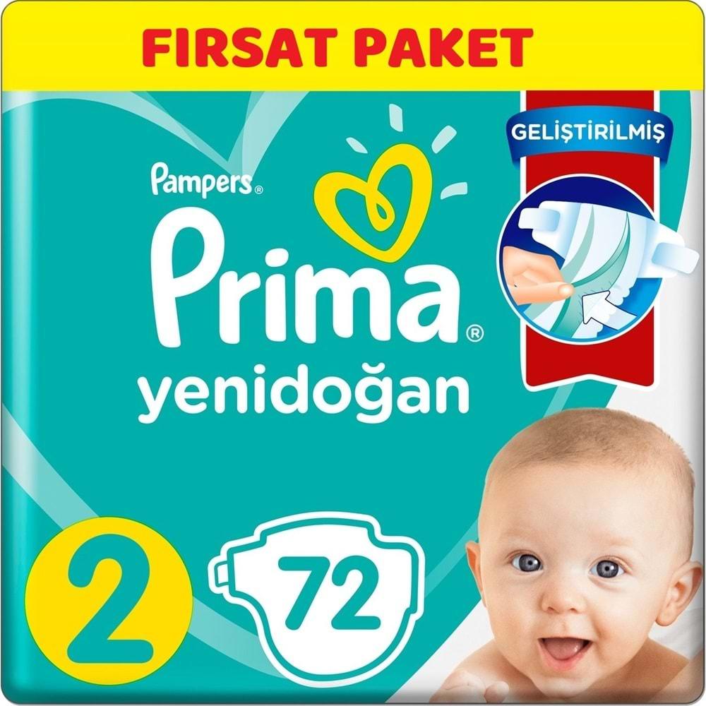Prima Bebek Bezi Beden:2 (4-8Kg) Mini 72 Adet Fırsat Pk