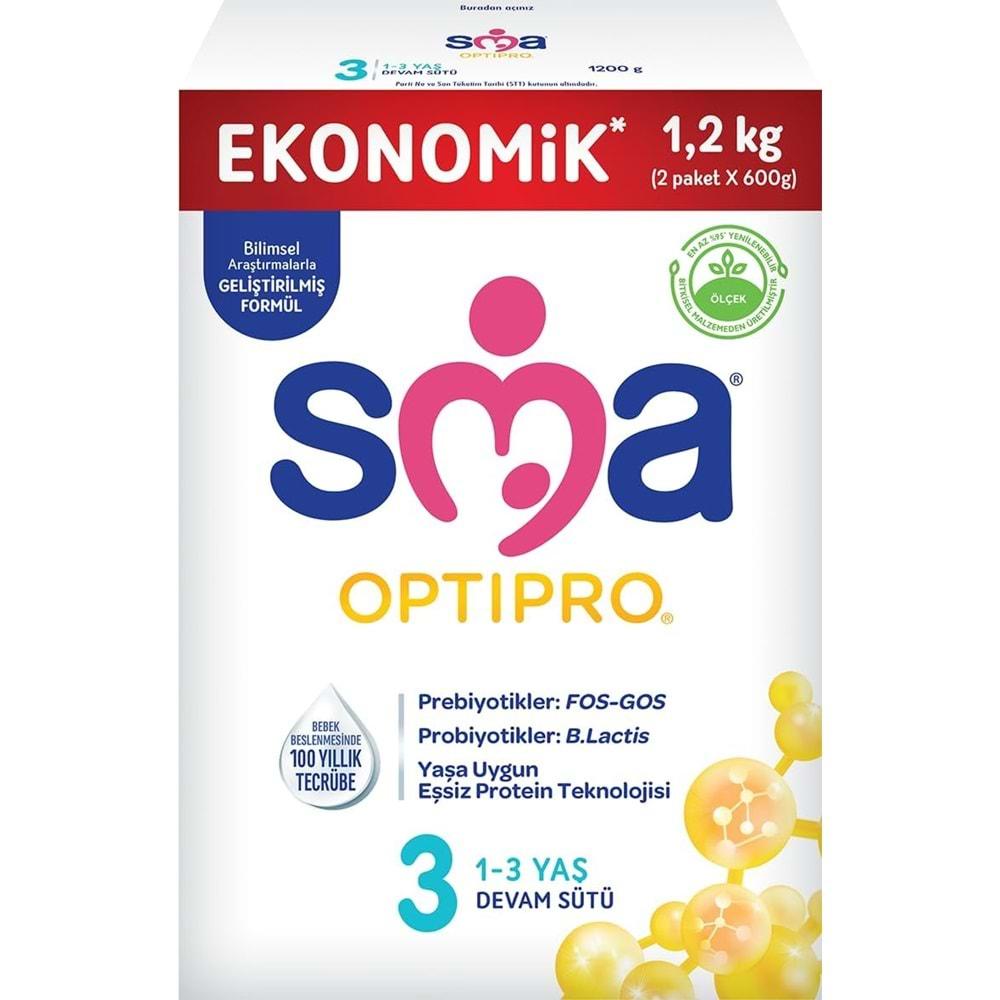 Sma Optipro 1200GR No:3 Devam Sütü (1-3 Yaş) Kutu