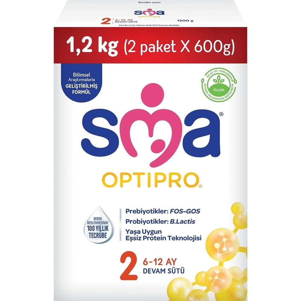 Sma Optipro 1200GR No:2 Devam Sütü (6-12 Ay) Kutu