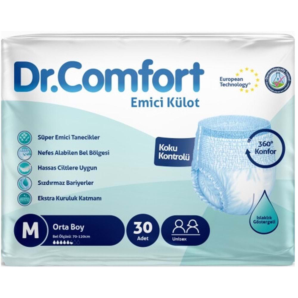 Dr.Comfort Hasta Bezi Yetişkin Emici Külot M-Orta 30 Adet Tekli Pk