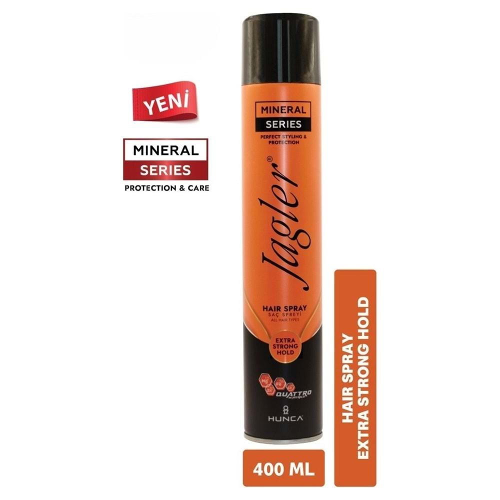 Jagler Saç Spreyi 400ML Extra Strong Hold - Ekstra Güçlü Tutuş (Turuncu)