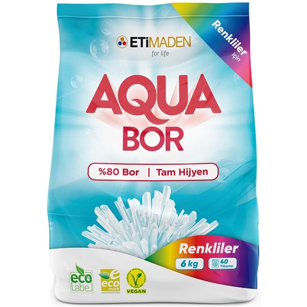 Boron AquaBor Matik Toz Çamaşır Deterjanı 6KG (Renkliler İçin) 40 Yıkama