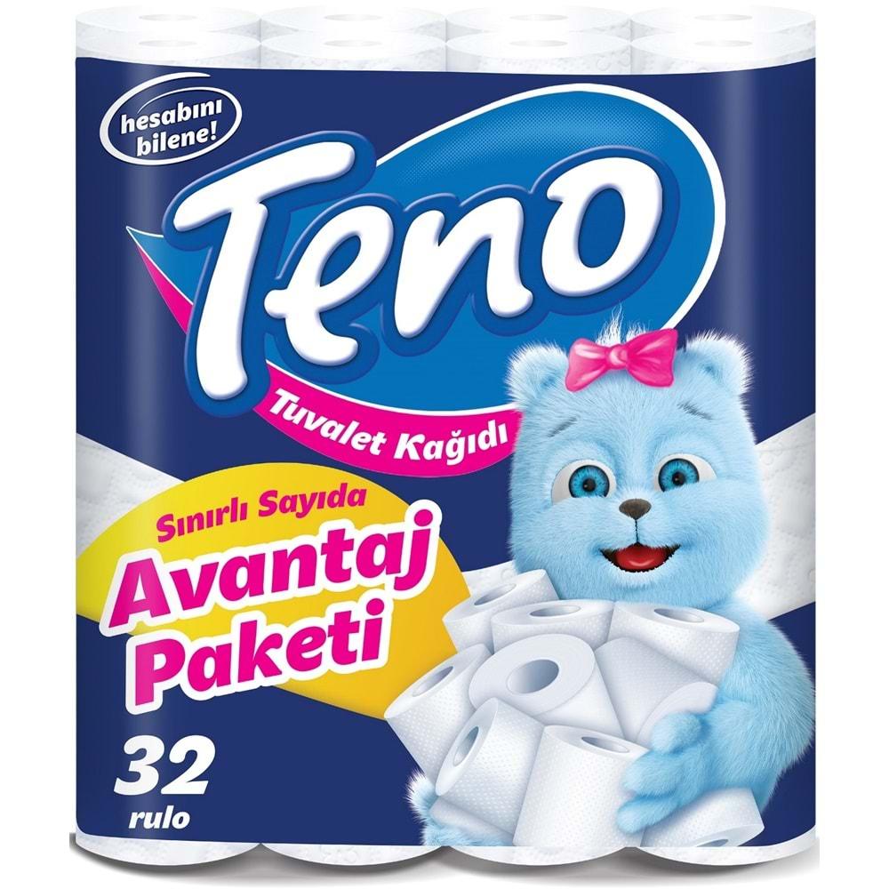 Teno Ultra Tuvalet Kağıdı Çift Katlı 32 Li Paket (Avantaj Pk Serisi)