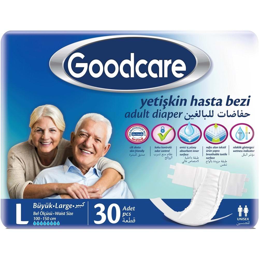 Goodcare Hasta Bezi Yetişkin Bel Bantlı Tekstil Yüzey L Large - Büyük 30 Adet Tekli Pk