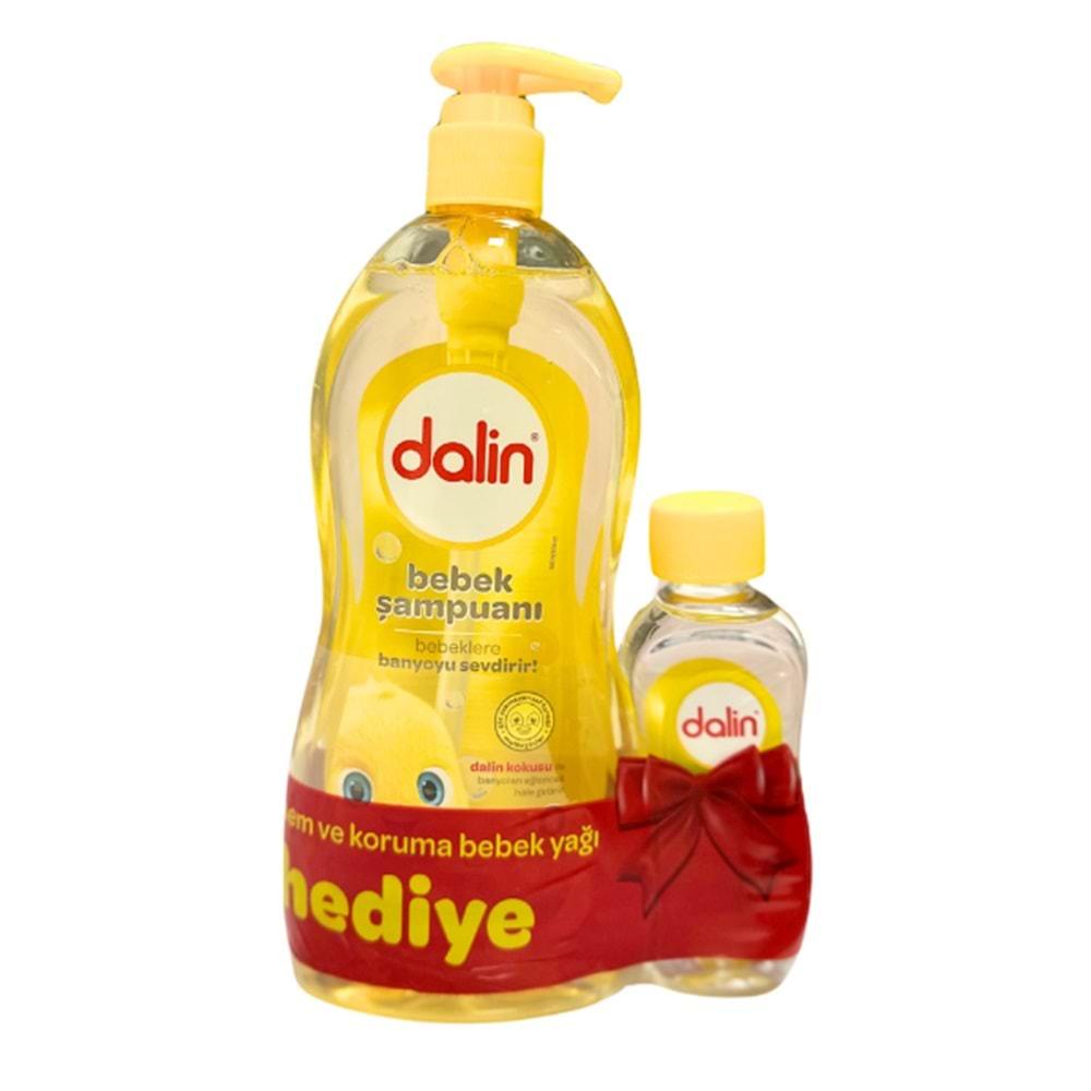 Dalin Bebek Şampuanı Klasik 700ML Pompalı + Bebek Yağı Hediye 100ML (Nem Koruma)