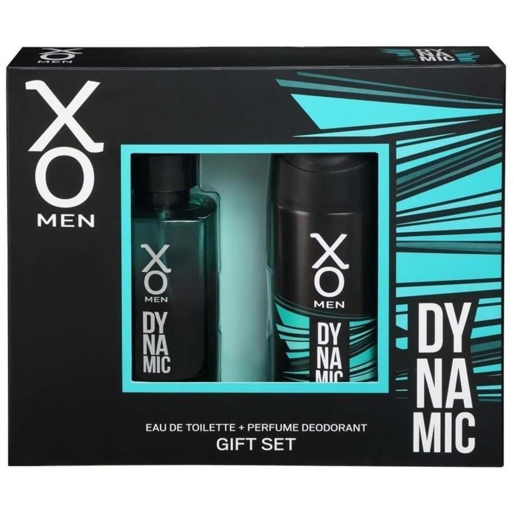 XO Parfüm Seti Dynamıc Men Erkek 100ML EDT + 125ML Deodorant