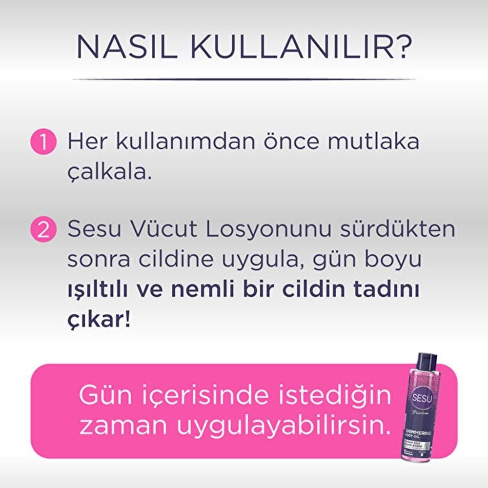 Sesu Simli Cilt Bakım Yağı 150ML (Shımmering Body Oıl)