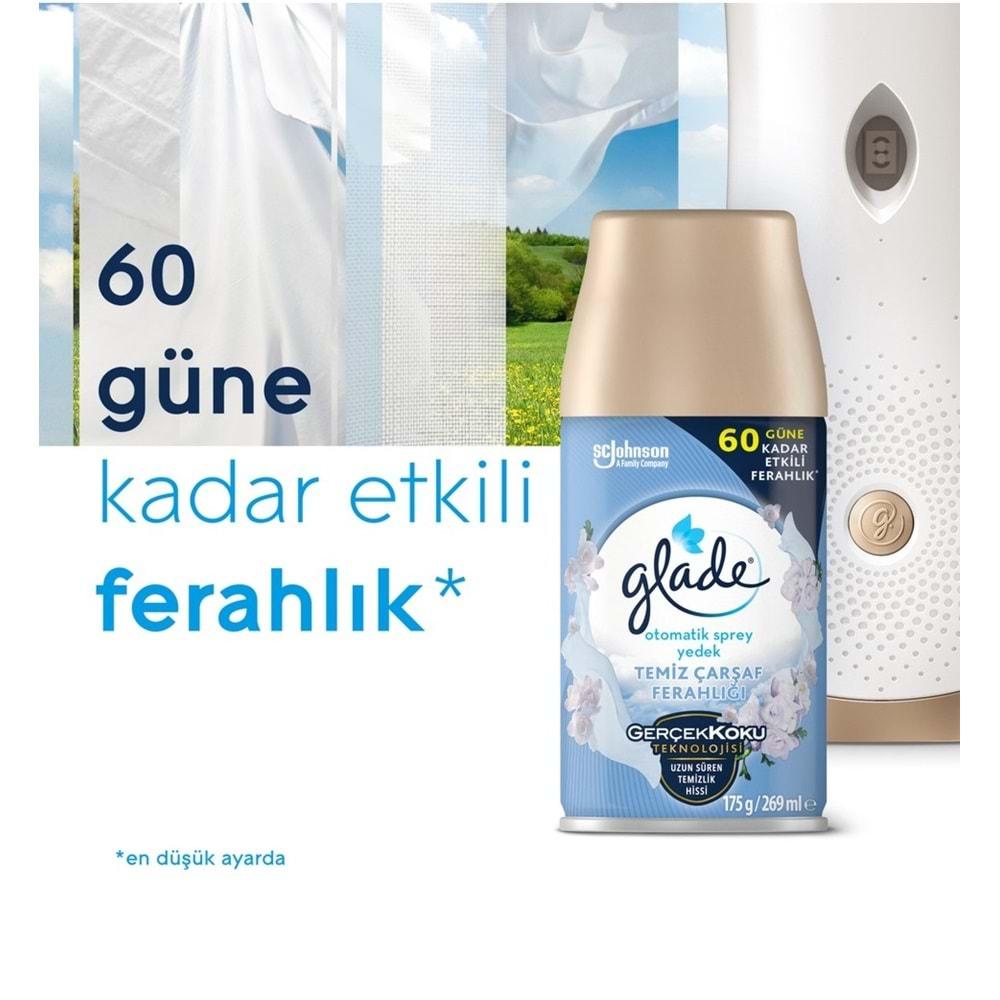 Glade Oda Kokusu Otomatik Sprey Yedek 269ML (2 Li Set) Temiz Çarşaf Ferahlığı