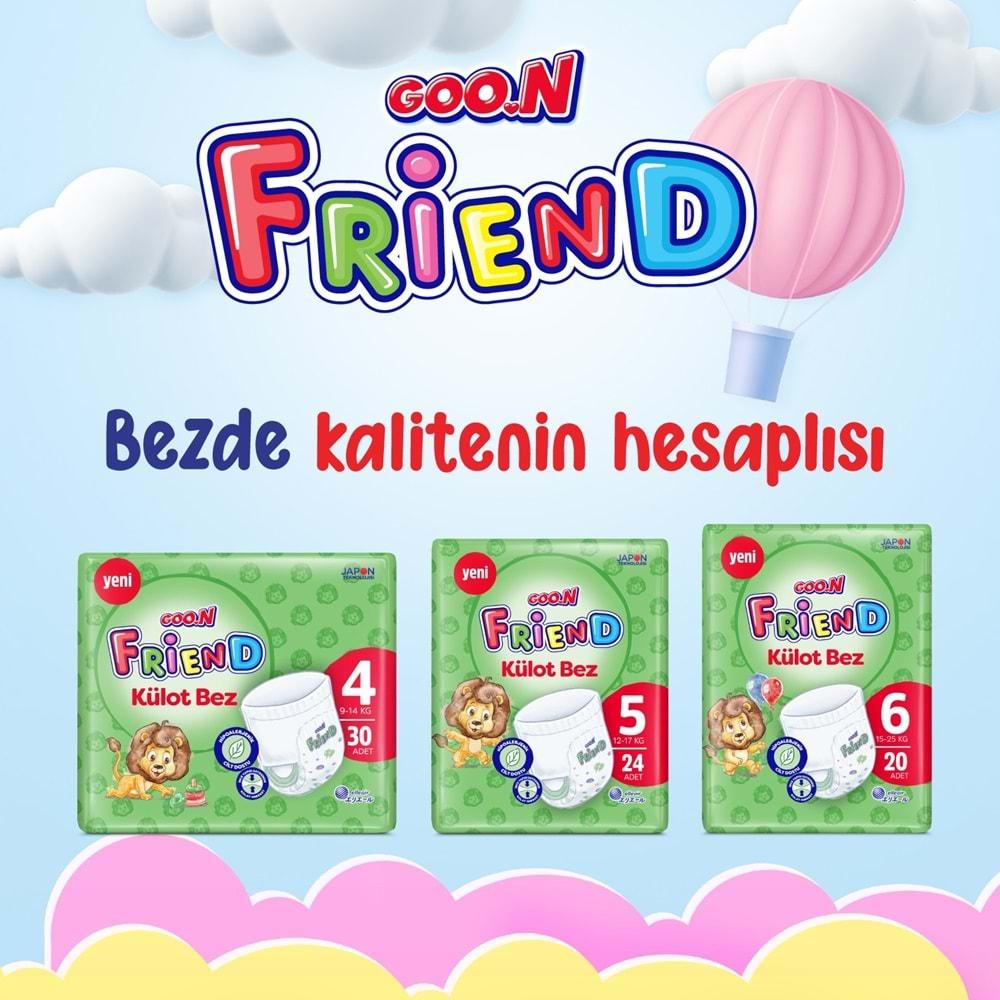 Goon Friend Külot Bebek Bezi Beden:6 (15-25KG) Extra Large 60 Adet Fırsat Pk