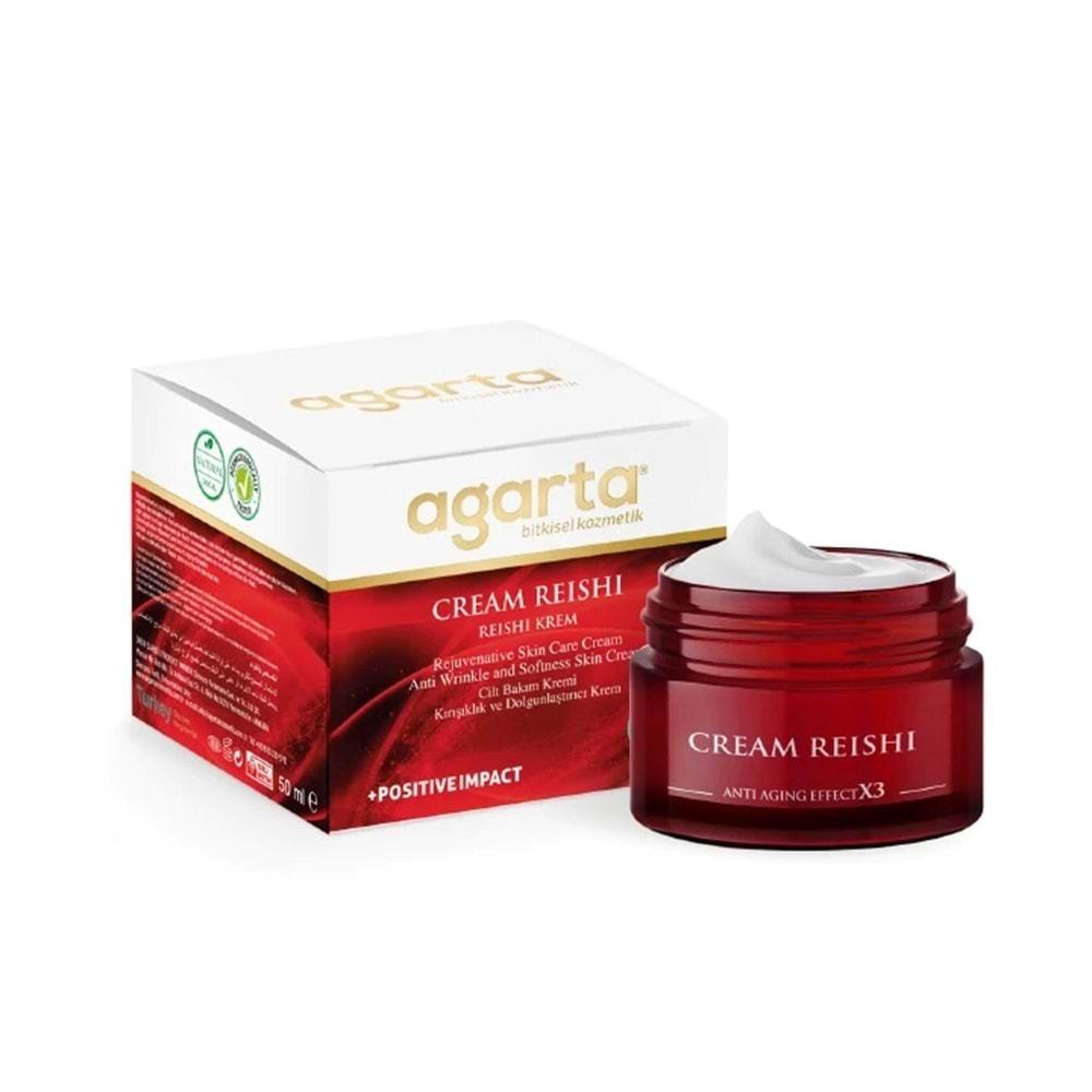 Agarta Doğal Yaşlanma Karşıtı Reishi Kremi 50 ML (Kırışıklık - Dolgunlaştırıcı)