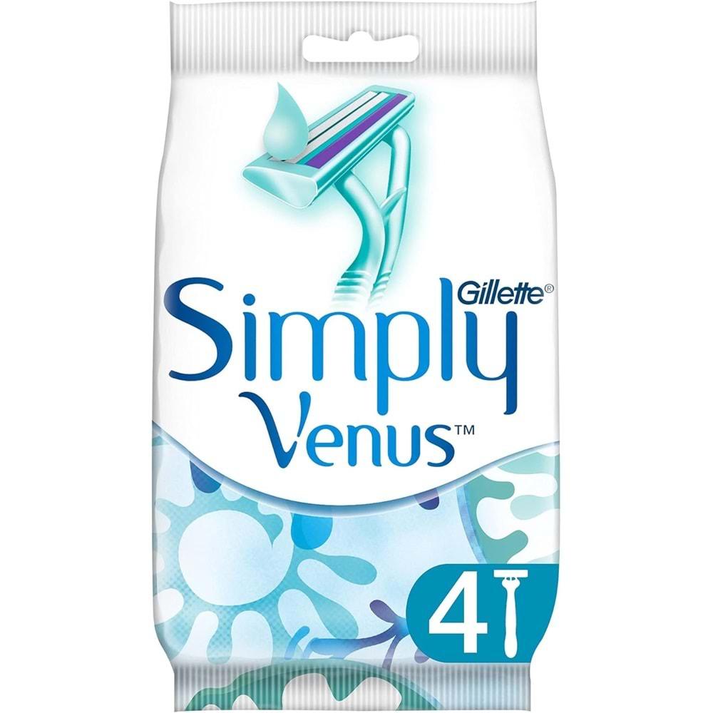 Gillette Simply Venus 2 Kullan At Kadın Tıraş Bıçağı (4 Lü Pk)