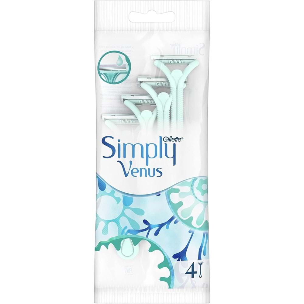 Gillette Simply Venus 2 Kullan At Kadın Tıraş Bıçağı (4 Lü Pk)