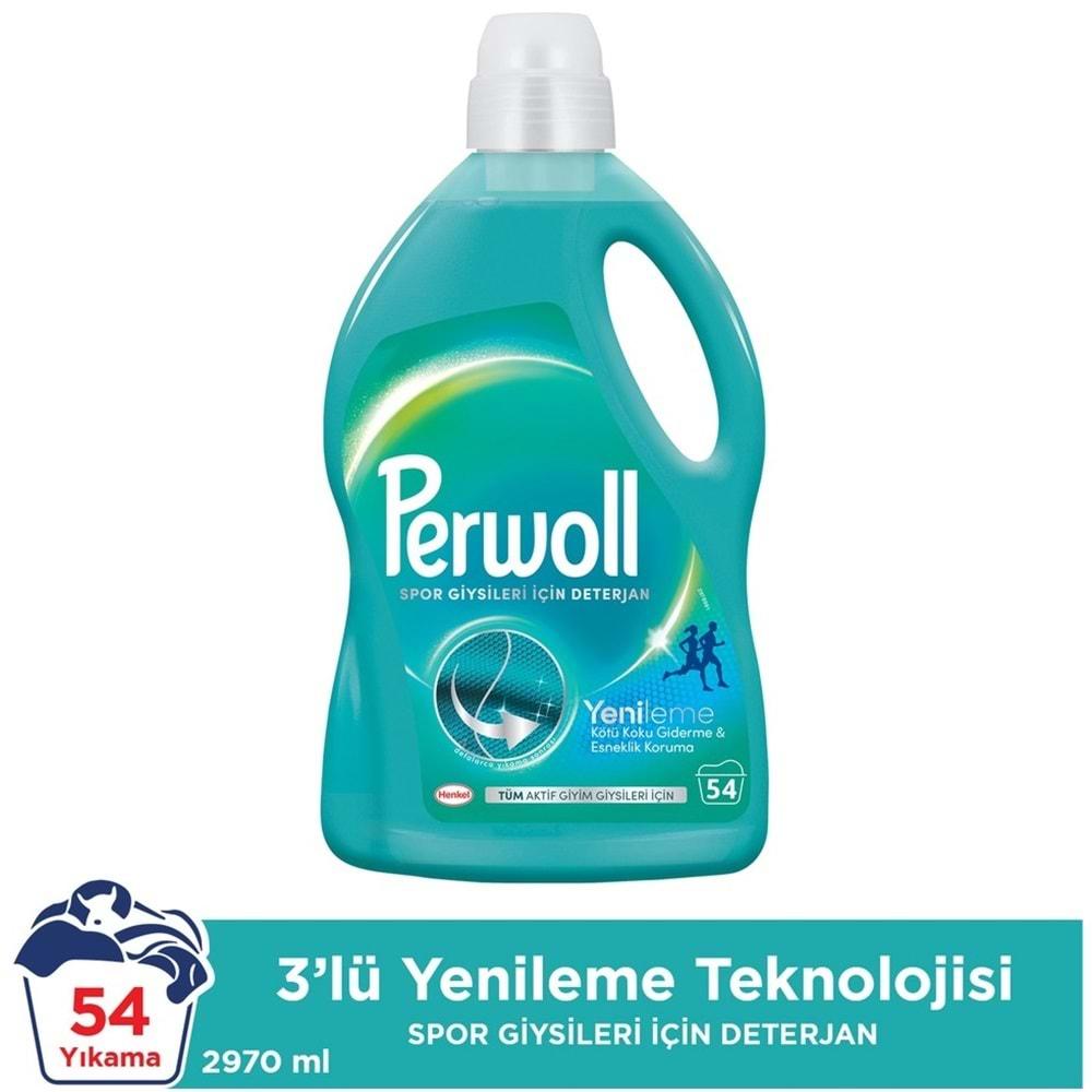 Perwoll Sıvı Çamaşır Deterjanı 2.97LT Spor Giysiler (54 Yıkama)