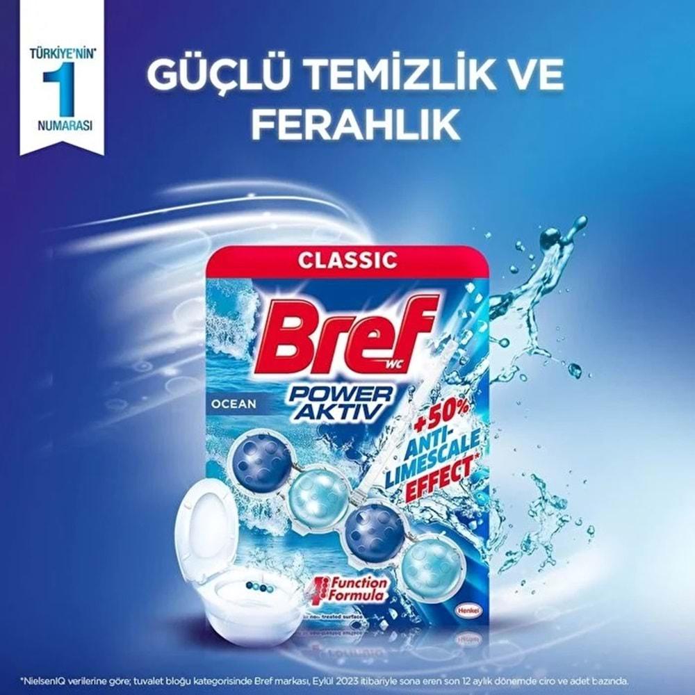Bref Power Aktiv Klozet Bloğu (İç Adet 1 Li Pk) Okyanus Kokulu
