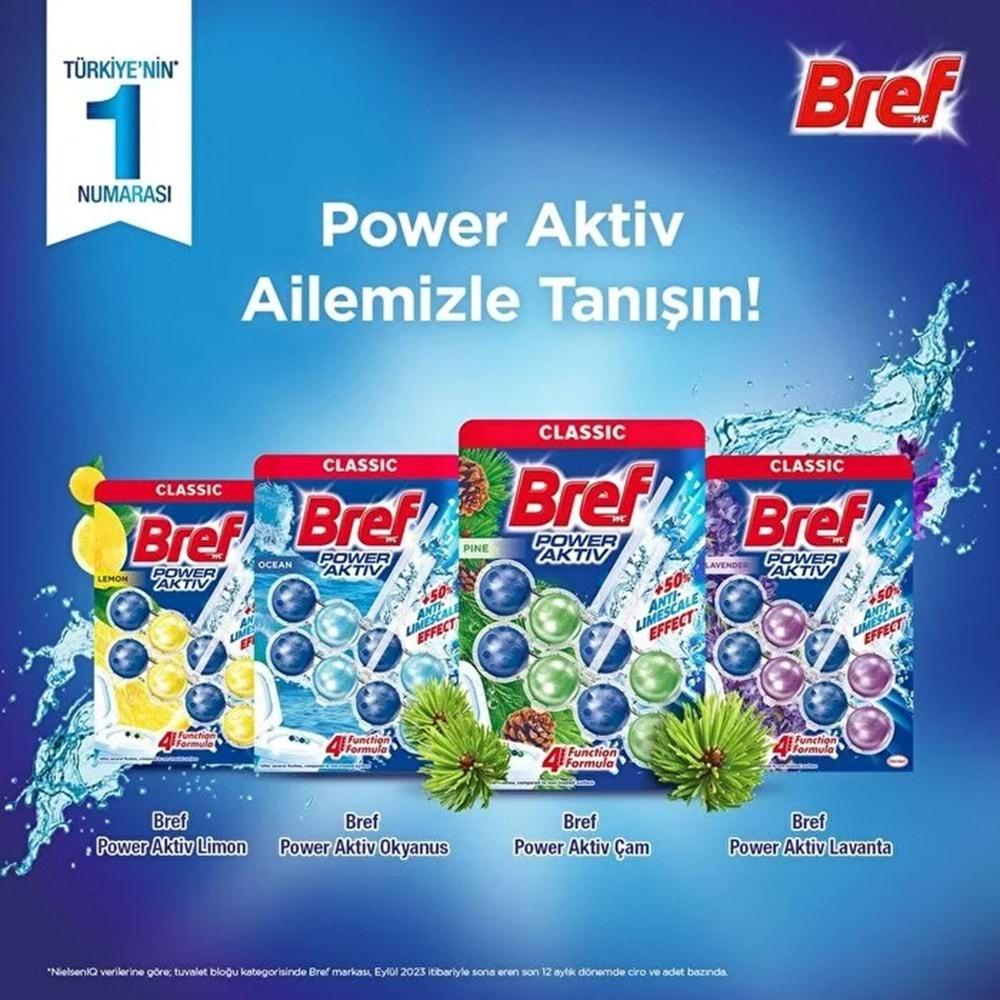 Bref Power Aktiv Klozet Bloğu (İç Adet 1 Li Pk) Okyanus Kokulu