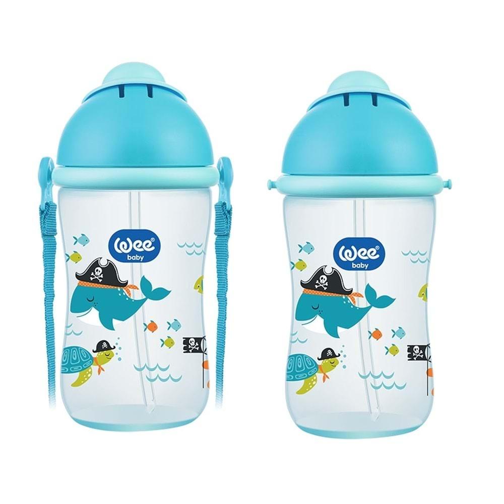 Wee Baby Pipetli Bardak 380ML (Kod:171) - Mavi