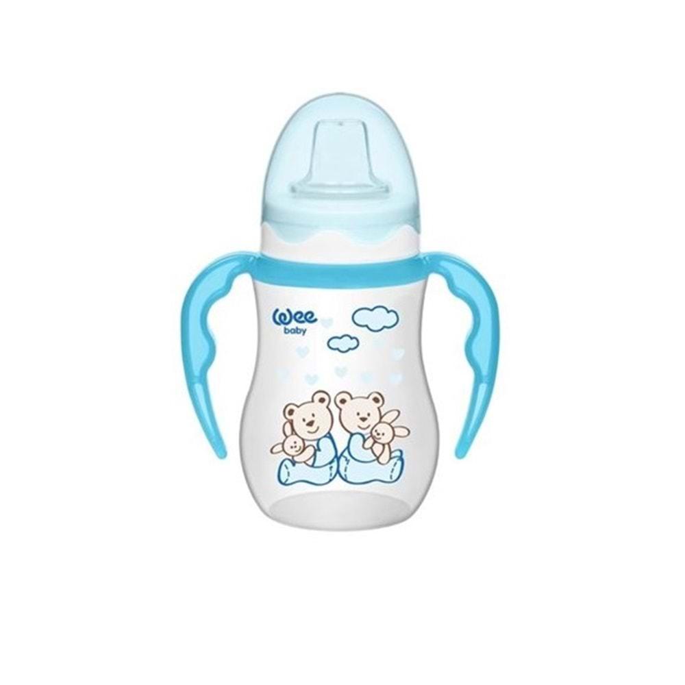 Wee Baby Akıtmaz Kulplu PP Bardak 125ML (Antikolik) (Kod:753) - Mavi